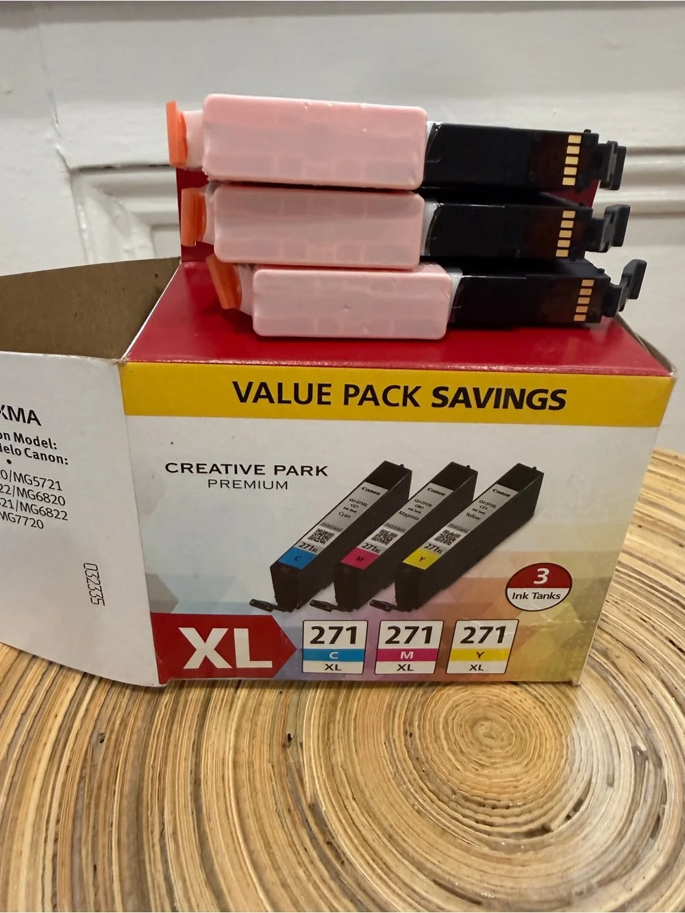 VALUE PACK Canon XL 271 Cyan Magenta Yellow Ink Tank